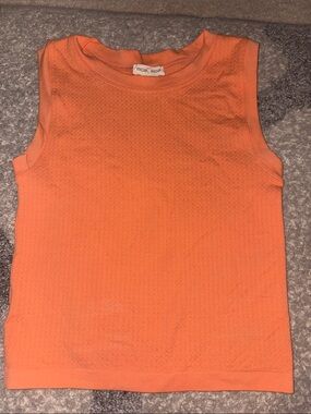 Moa Moa Bright Orange Sleeveless Tank Top
